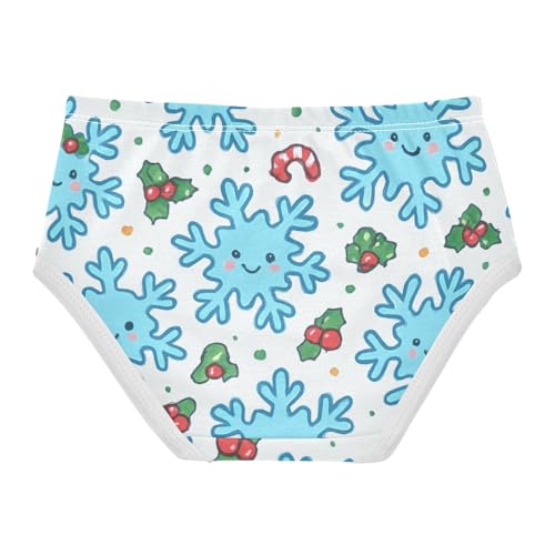 Girls' Training Panties Breathable Toddler Underwear for Toddler Christmas Snowflakes2