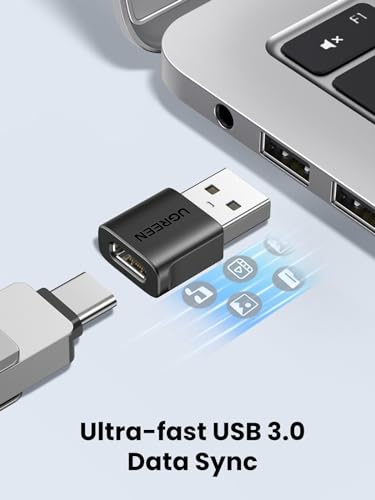 Image of UGREEN USB Type-C Converter Adapter, USB 3.1 10Gbps Type C Female to USB 3.0 Male Converter, QC3.0 Fast Charge and Fast Data Transfer Sync, Compatible with Windows 10 / Mac OS, MacBook, iPad Pro,