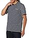 Amazon Essentials Mens T-Shirts, Regular-Fit, Short-Sleeve Crewneck Pocket, Pack of 2, Grey Heather/Navy Stripe, XX-Large