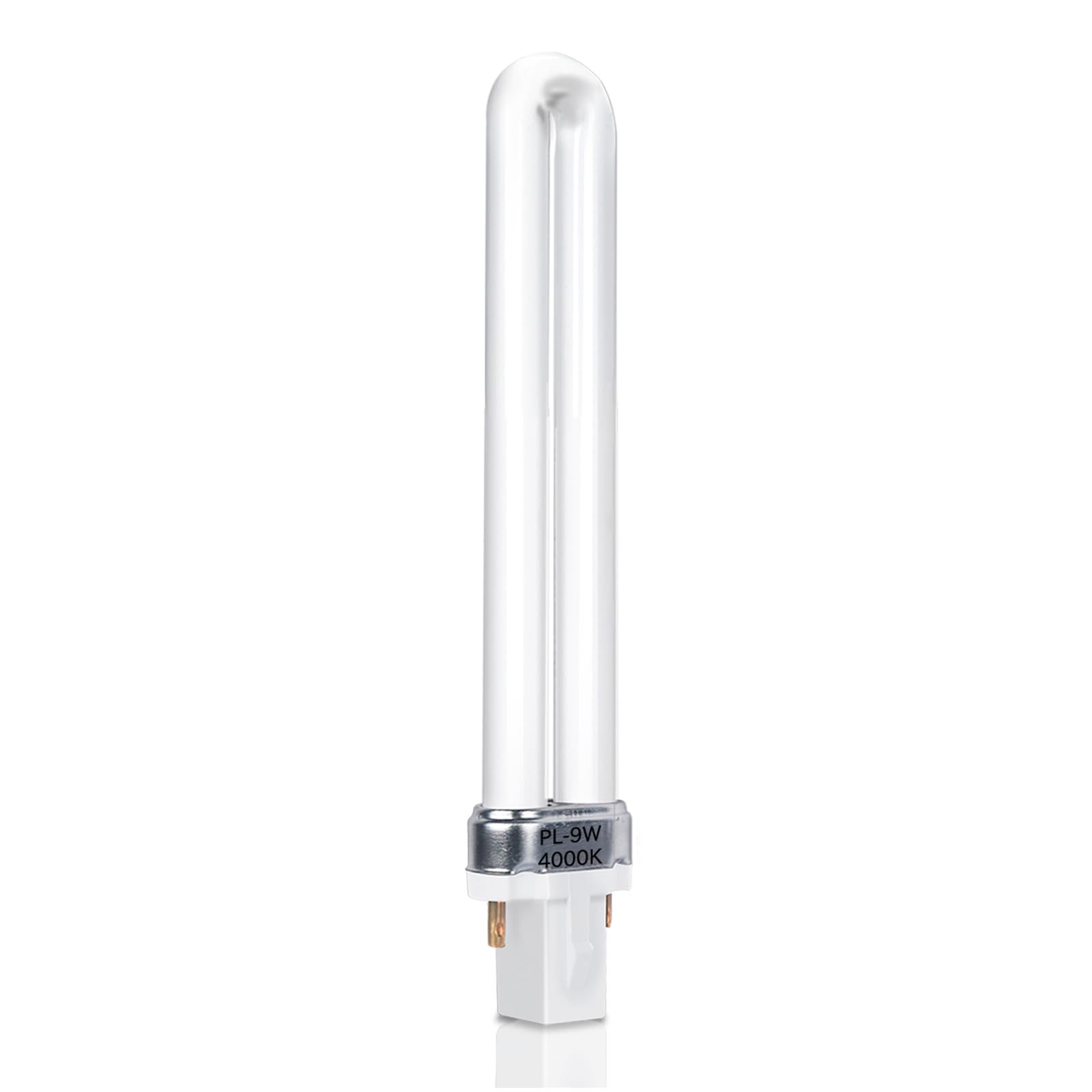 9W Compact Fluorescent Lamp 2 Pin, G23 Cool White 4000K, Dimensions: 16.5cm, 720LM, U Shape Single Rotating Tube Energy Saving Lamp, CFL Bulb, Non-Dimmable, Suitable for Corridor, Kitchen, Bedroom
