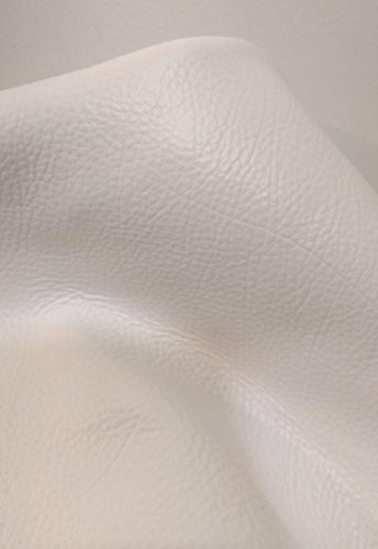 Nat Leathers Piece White Weekender Soft Upholstery Chap Cowhide Genuine Leather Hide Skin 12"X24" Cutting Natural Tumble Grain 2.5-3.0 Oz #TOP4