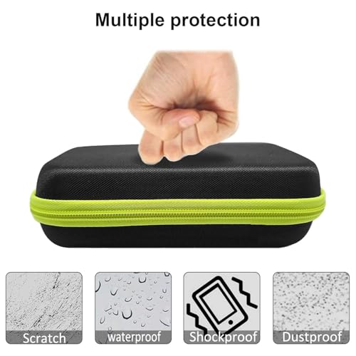 Image of M.G.R.J Unisex Portable Carrying Case Cover for Philips Norelco Oneblade QP6510 /70, QP6520 /70 Hybrid Electric Shaver (Hard|EVA|Black)