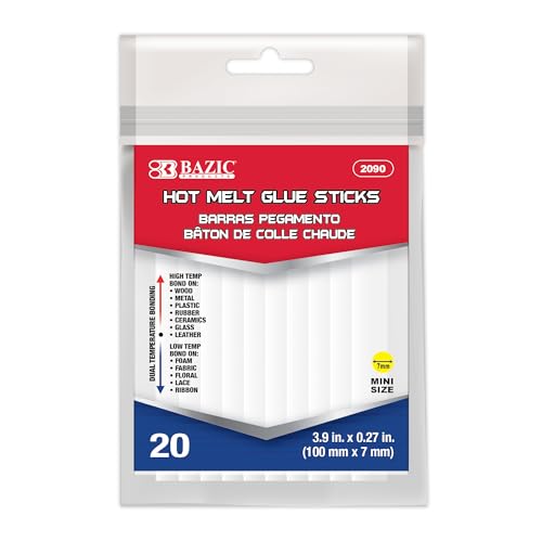 BAZIC Products Hot Melt Glue Sticks Dual Temp Mini 3.9