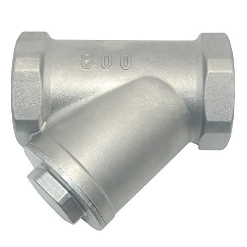 Image of 2 inch WYE Strainer Mesh Filter Valve,800WOG Y-Spring NPT Female Check Valve,Stainless Steel SS316 CF8M