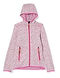 Reißverschlusstaschen CMP Mädchen Knit Tech mélange Fleece Jacket with Hood Jacke, Bouganville, 140