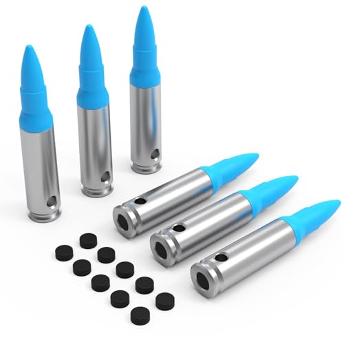 BOOLIT EYE Pro 308 Win Safety Trainer Cartridge Dummy Rounds/Dry Fire Training Snap Caps Close to Real Weight, 6 Pcs