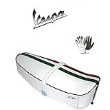 asiento monoplaza vespa primavera DESCRIPCIÓN Y producto Características: - cuero sintético resistente a la intemperie cubre Telata - Estructura en negro pintado muelles helicoidales trituradas - espuma de relleno de alta densidad y espuma de poliuretano aumento en forma de pre - blanco con la bandera tricolor - PER VESPA 125 PRIMAVERA