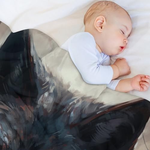 Couverture en flannel loup ultra luxueuse et plaid doux