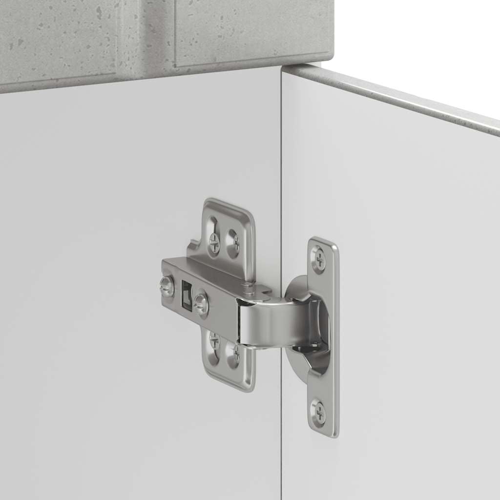 Armario inferior de cocina Lucca material de madera gris hormigón, 60 x 46 x 81,5 cm, con patas ajustables, mucho espacio de almacenamiento para cocina, duradero y fácil de limpiar