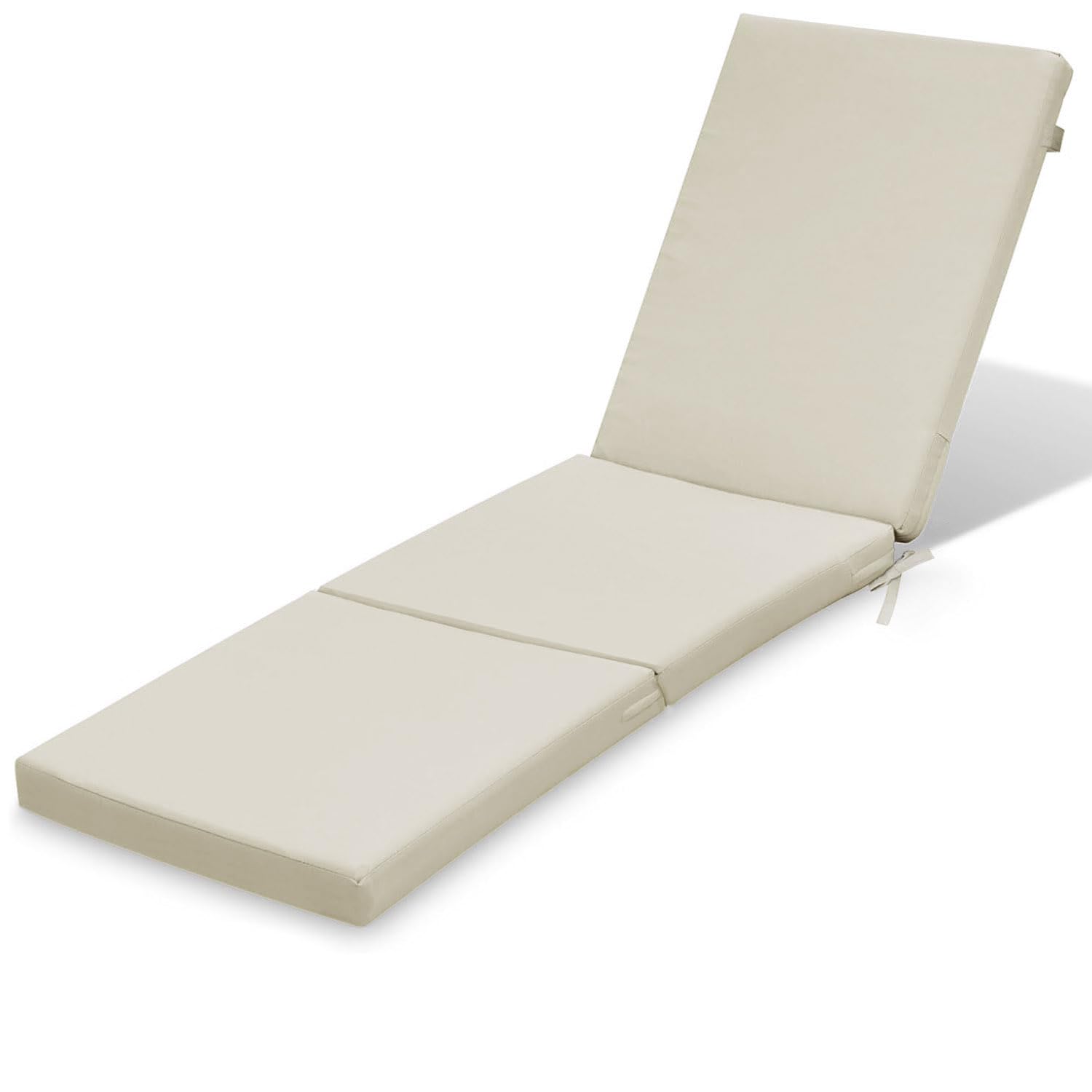 Ferocity Cuscino per lettino da giardino 192x58x4 cm pieghevole | Cuscino per lettino a rotelle resistente alle intemperie e lavabile con fodera rimovibile | Modello BEIGE [145]