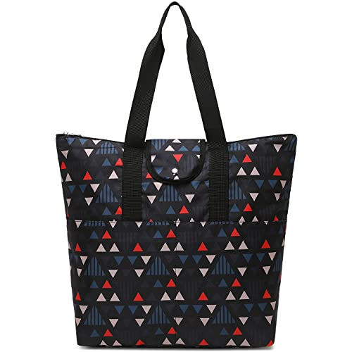 mygreen Foldable Work Tote Bags For Women Large Tote Travel Bag, Nurse Bag, Teacher Bag, Mom Bag