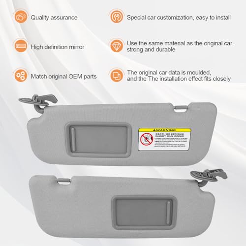 Sun Visor Passenger Side Compatible with Hyundai Elantra 2011-2015 by JDMON - Used condition - Image 6