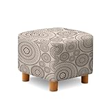 Cugasmaru Tribal Stool Covers Square Ottoman Cover Boho Floral Slipcovers for Ottomans Washable Foot Stool Cover with Elastic Bottom Stool Furniture Protector Home Decor