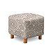Cugasmaru Tribal Stool Covers Square Ottoman Cover Boho Floral Slipcovers for Ottomans Washable Foot Stool Cover with Elastic Bottom Stool Furniture Protector Home Decor