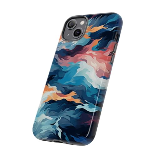 Coque iPhone 14 Plus vagues multicolores contre les rayures - 2