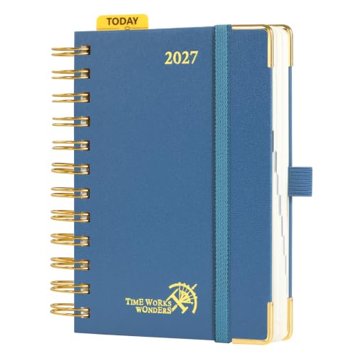 POPRUN 2027 Daily Planner One Page Per Day, 4.25" x 6.25" Small Calendar