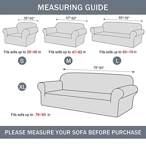 Pendejato Stretch Sofa Slipcover, Soft Velvet Sofa Couch Covers With Pillowcase Furniture Protector For Pets Kids (X-Large, Pink) #TOP6