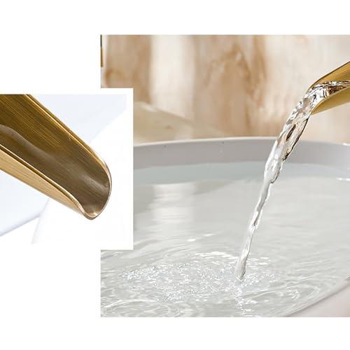 Robinets de lavabo cascade noirs monocommandes pour installation 1 trou - 6