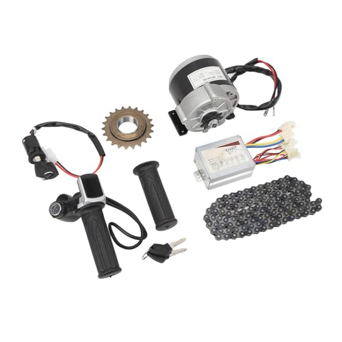 Halearo Kit de Conversión de Bicicleta Eléctrica de 36V y 350W con Empuñadura del Acelerador del Motor de Reducción de Engranajes para Proyectos de Bicicletas Personalizados