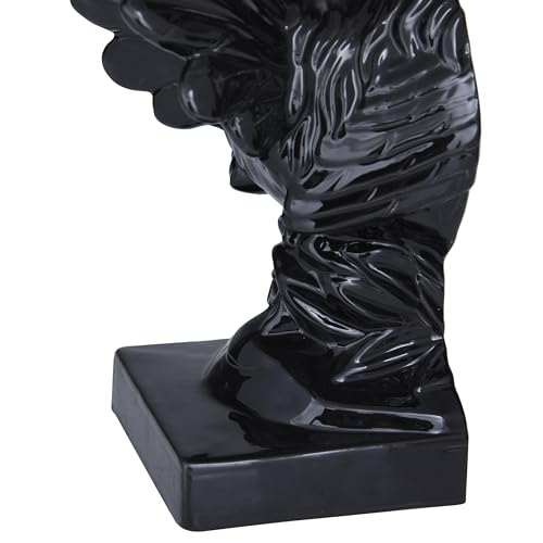 The-Novogratz-Ceramic-Rooster-Bookends-with-Enamel-Exterior-Set-of-2-9-11H-Black The Novogratz Ceramic Rooster Bookends with Enamel Exterior Set of 2 9 11H Black