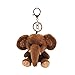 FENICAL llavero peluche elefante muñeca llavero colgantes lindo bolso de dibujos animados encantos para niños adultos - café