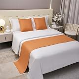 Bettläufer & entsprechendes Set, Schals, Bettläufer, Hotel, Bettschal, Bettwäsche, Betttuch, einfarbig, Tagesdecke, Schutz für Wohnzimmer, Schlafzimmer, Hotel