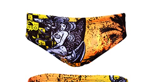 Turbo - Badehose WP für Herren, Dirty Surf, Wasserball, Wettkampf, Schwimmen und Triathlon, bequeme Passform, orange