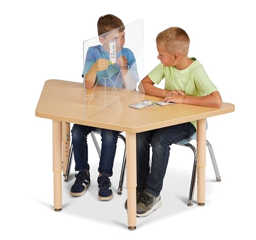Jonti-Craft 9823JC See-Thru Table Divider Shields, 2 Station, 30\" x 8\" x 16\" - Thumbnail 3