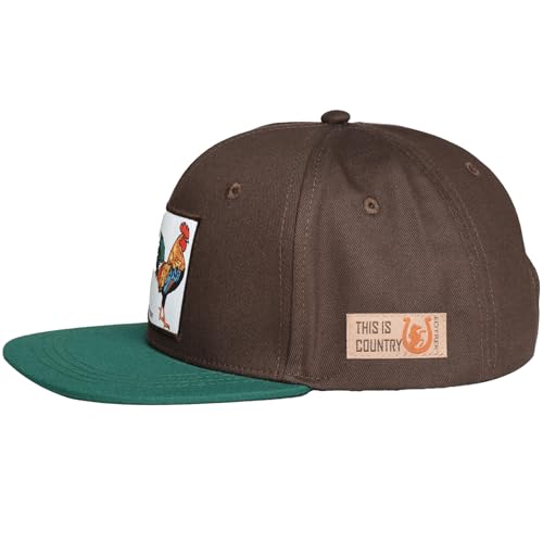 Image of EDTREK Performance Outdoorsman Snapback Truck Hat with Flat Brim - Unique Animal Embroidery