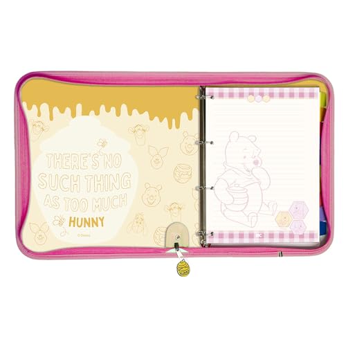 DAC - Caderno Argolado Universitário PVC com 48 Folhas Fechamento em Zíper - Pooh