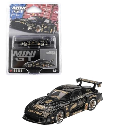 Diecast Collectibles Model Car Compatible with Mini GT 1:64 Mazda RX-7 LB-Super Silhouette FD-Niles Black Limited Edition MGT01101