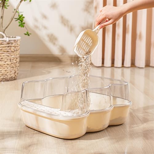Caja de Arena para Gatos Grande Beige miniatura 3