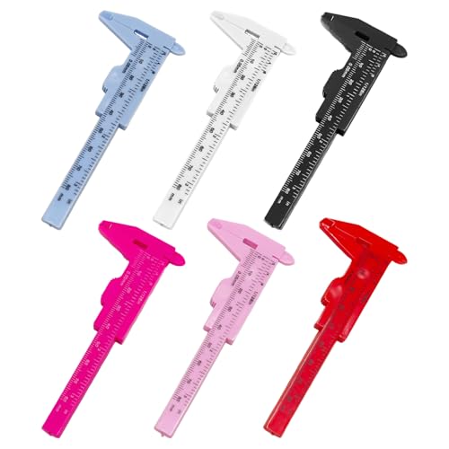 NYGGTYK 6 Morceaux D'Étriers Vernier, Mini Étriers en Plastique, Outils De Mesure Réutilisables,...