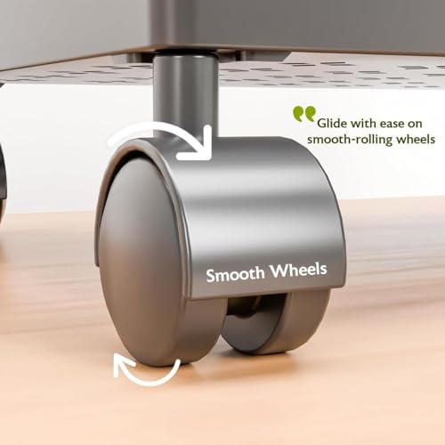 Image of Plastic Storage Rack Trolley with Wheels, 3 Layer Multipurpose Organizer Shelf for Kitchen, Bathroom & Bedroom, Open Storage Cart for Fruits, Vegetables, Toiletries, Snacks (3 Layer)