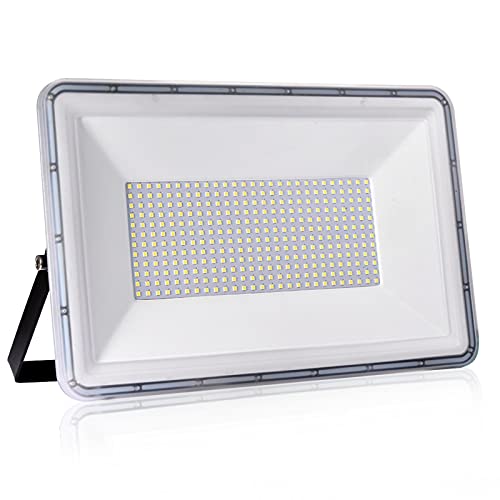 NIKEEYEN 300W LED Strahler Außen,Wasserdicht IP67 LED Flutlicht 24000LM 6500K kaltweiß LED Scheiwerfer AußenStrahler für Hof Garage, Terrasse, Balkon,Lagerhaus,Spielplatz