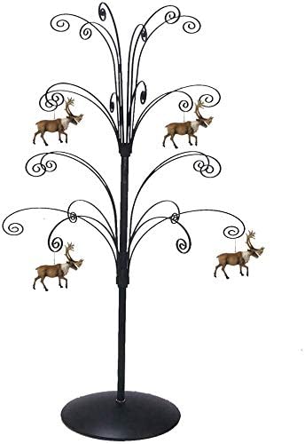 HOHIYA Ornament Display Tree Stand Metal Christmas Wire 36 inch Black