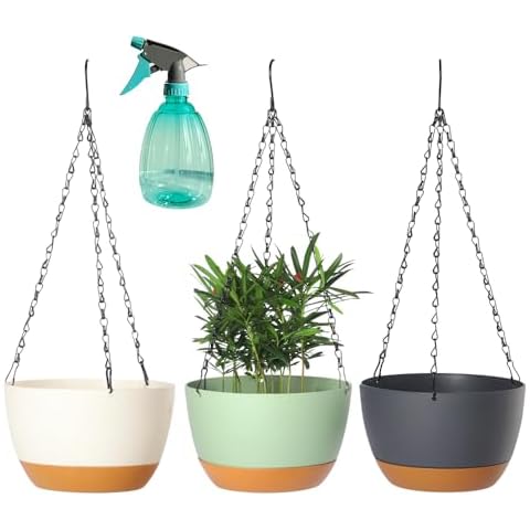 Lookat 3 Pack Plastic Hanging Planters Cover