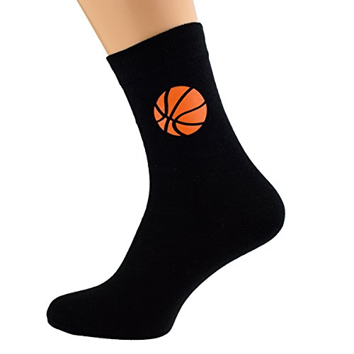 GTR Basketball Sports Design Black Socks Adult Size UK 5-12 X6N107