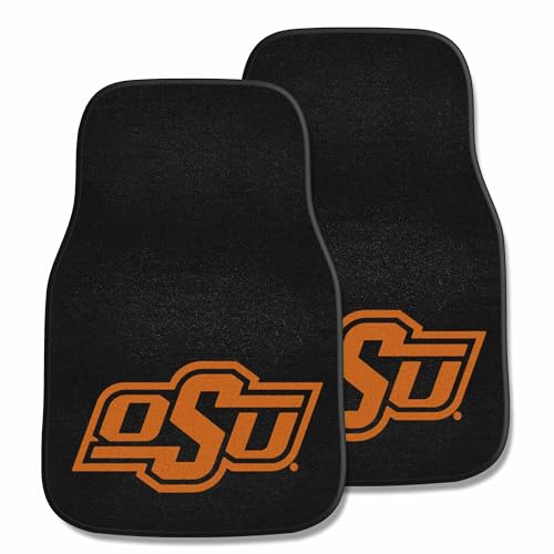 FANMATS NCAA Oklahoma State Cowboys 2-Pack Carpet Car Mat Set