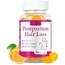 Aromlife Postpartum Hair Loss Gummies for Women Stronger Hair, Postpartum Hair Gummies with Biotin, Folate, Zine, Vitamin E, B6 & B12, 60 Count Vegan Breastfeeding-Friendly Postnatal Vitamins Gummy