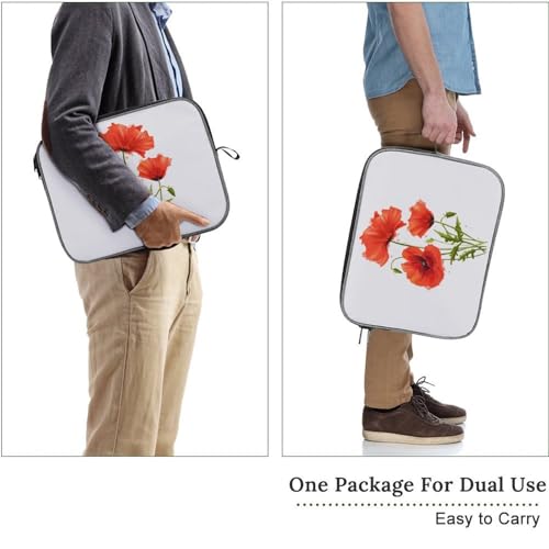 Funda para portátil de 14 pulgadas ligera con protector acolchado de amapola 3