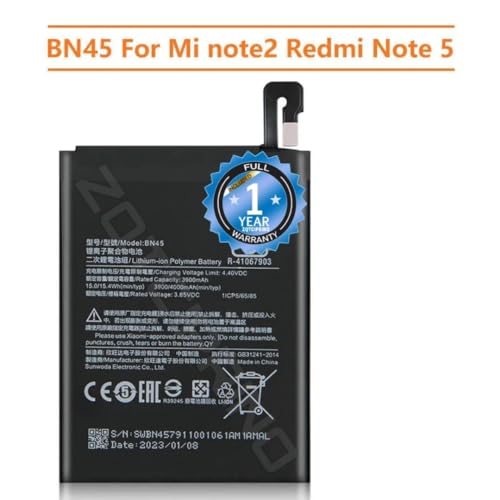 Image of Original BN45 Battery for Redmi Note 5 Pro MEI7S / MEI7 Battery with 1 Year Warranty****(CC141)