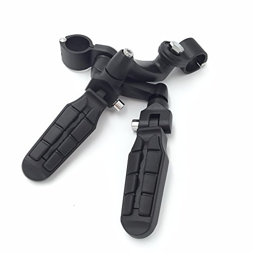 SMT-Black Adjustable Highway Peg Mounting Kit with Footpeg Foot rest Compatible With Harley Sportster 883 1200 Street Bob Softail CVO Equipped 1-1/4 inch (1.25") Front Engine Guard [B01AVH0RKO] - Thumbnail 3