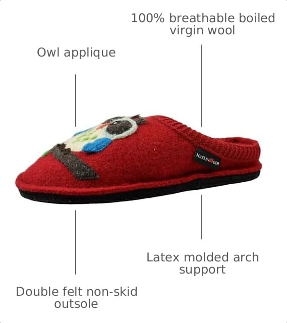 Image of HAFLINGER AR Olivia motif Wool Slipper Mule