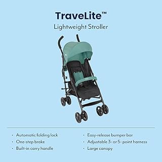 Graco TraveLite Compact Stroller/Pushchair - Suitable from birth to approx. 3 years (15kg). Lightweight at only 7kg, Mint fashion