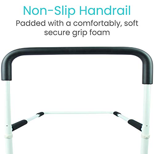 Vive Bed Assist Rail - Adult Bedside Standing Bar for Seniors, Elderly, Handicap, Kid - Fit King, Queen, Full, Twin - Adjustable Fall Prevention Safety Handle Guard - Long Hand Bedrail Grab Bar Cane 4 Vive Bed Assist Rail - Adult Bedside Standing Bar for Seniors, Elderly, Handicap, Kid - Fit King, Queen, Full, Twin - Adjustable Fall Prevention Safety Handle Guard - Long Hand Bedrail Grab Bar Cane - Image 5