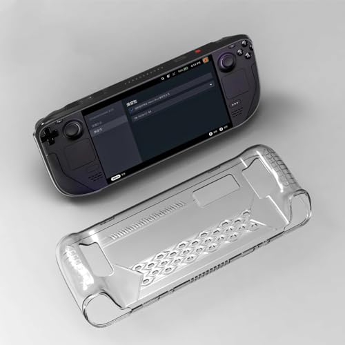 Clear Protective Case for Steam Deck OLED, TPU Soft Cover Sleeve Cooling Transparent Anti-drop Case for Steam Deck OLED Protector (Transparent)