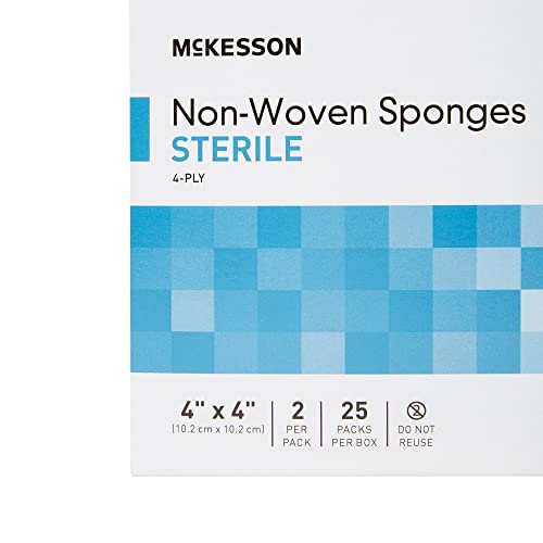 McKesson Non-Woven Sponges, 4-Ply, Sterile, 4 x 4 in, 50 ct - image 8