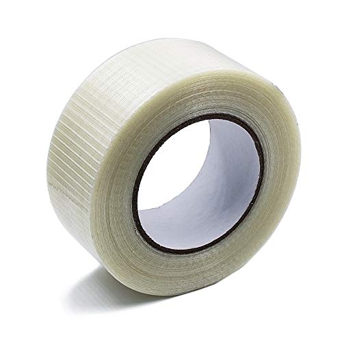 HobbyUnlimited Double Bond Bi-Directional Fiberglass Filament Reinforced Strapping Tape 50mm x 50m (2in x 55yds) 5.9 Mil