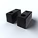 USA 2pcs Rubber Bumper Block Dock Buffers 2 Holes with 6x3x3 inches and Steel Washer, for Chassis, Trailers, Truck, Flatbed Trailer, Boat Docks, Marinas & Parking Spots
